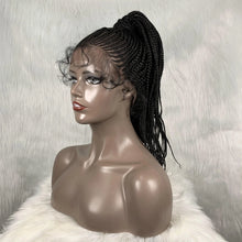 Load image into Gallery viewer, 30" Braided Lace Front Wig for Black Women | African Braids with Baby Hair | Synthetic Glueless Mat Wig
