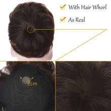 Load image into Gallery viewer, S-noilite 16x19cm 35g Men Toupee Human Hair Replacement System Hair Toppers Hairpiece 4Inch Hair Wig Men Clip In Hair Extensions