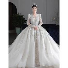 Load image into Gallery viewer, Luxurious Long Sleeved Wedding Gown EDW32