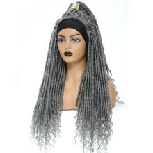 Load image into Gallery viewer, Long 22" Goddess Locs Headband Wig | Curly Ends | Soft Faux Locs | Synthetic Braids | For Women