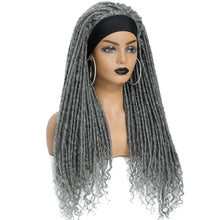 Load image into Gallery viewer, Long 22" Goddess Locs Headband Wig | Curly Ends | Soft Faux Locs | Synthetic Braids | For Women