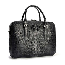 Load image into Gallery viewer, DON JOHN Laptop Bag Genuine Crocodile Leather Handbags Black Messenger Men's