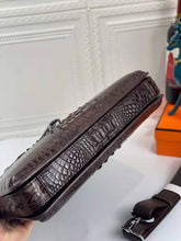 Load image into Gallery viewer, Luxury Crocodile Laptop Messenger Bag Men's