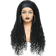Load image into Gallery viewer, Long 22" Goddess Locs Headband Wig | Curly Ends | Soft Faux Locs | Synthetic Braids | For Women