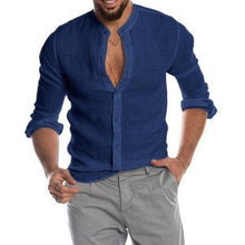 Load image into Gallery viewer, Cotton Linen Shirt Short Sleeve Casual Men's