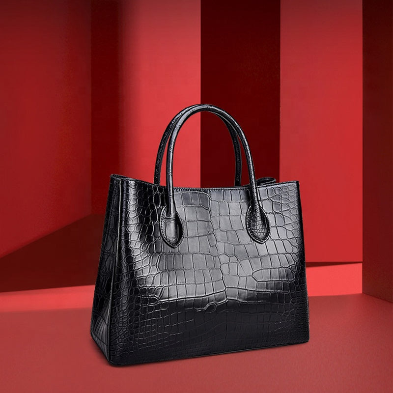 DON JOHN Crocodile Luxurious Handbags Women's