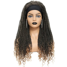 Load image into Gallery viewer, Long 22" Goddess Locs Headband Wig | Curly Ends | Soft Faux Locs | Synthetic Braids | For Women