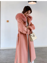 Load image into Gallery viewer, Cashmere Coat Fox fur Collar Women's