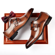 Load image into Gallery viewer, British Style Monk Strap Leather Shoes Men's