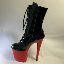 Load image into Gallery viewer, Black Sexy Platform Boots 20cm Heel Women's