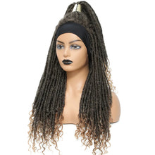Load image into Gallery viewer, Long 22" Goddess Locs Headband Wig | Curly Ends | Soft Faux Locs | Synthetic Braids | For Women