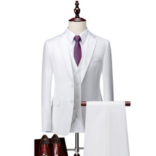 Load image into Gallery viewer, 3 Piece Suit Jacket Pants &amp; Vest Business Formal Men's