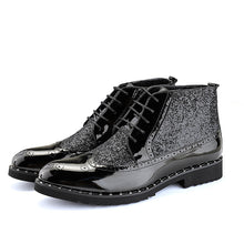 Load image into Gallery viewer, Boots Gold Wedding Dress Shoes Men's
