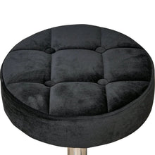 Load image into Gallery viewer, Black Button Tufted Adjustable Rolling Massage Swivel Salon Stool