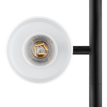 Load image into Gallery viewer, Modern 3-Light Floor Lamp in Black Metal Finish with White Plastic Shades