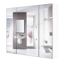 Load image into Gallery viewer, Modern 3-Door Wall Mounted Medicine Cabinet Bathroom Mirror Cupboard