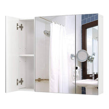 Load image into Gallery viewer, Modern 3-Door Wall Mounted Medicine Cabinet Bathroom Mirror Cupboard