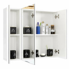 Load image into Gallery viewer, Modern 3-Door Wall Mounted Medicine Cabinet Bathroom Mirror Cupboard