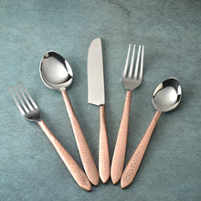 Load image into Gallery viewer, Crimson Hammered Flatware, 5- Pc. Place Setting