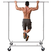 Load image into Gallery viewer, Heavy Duty Metal Clothing Garment Rack with Lockable Wheels - 250 lbs. Capacity