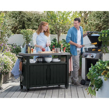 Load image into Gallery viewer, Outdoor Grill Party Bar Serving Cart with Storage in Graphite Grey