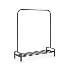Load image into Gallery viewer, Heavy Duty Metal Garment Rack Clothes Hanging Rod with Bottom Storage Shelf