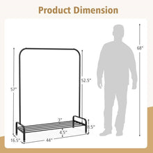 Load image into Gallery viewer, Heavy Duty Metal Garment Rack Clothes Hanging Rod with Bottom Storage Shelf
