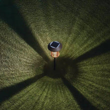 Load image into Gallery viewer, Set of 4 - Outdoor Solar LED Lights in Green with Yard Path Ground Stakes