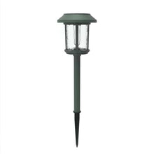Load image into Gallery viewer, Set of 4 - Outdoor Solar LED Lights in Green with Yard Path Ground Stakes