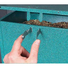 Load image into Gallery viewer, Rugged Green Metal Squirrel-Proof Bird Feeder with Easy-Refill Top