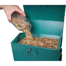 Load image into Gallery viewer, Rugged Green Metal Squirrel-Proof Bird Feeder with Easy-Refill Top