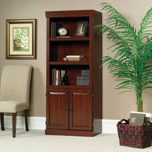 Load image into Gallery viewer, 71-inch High 3-Shelf Wooden Bookcase with Storage Drawer in Cherry Finish