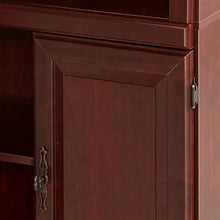 Load image into Gallery viewer, 71-inch High 3-Shelf Wooden Bookcase with Storage Drawer in Cherry Finish