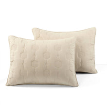 Load image into Gallery viewer, Full/Queen size Lightweight Beige Textured Cotton 3 Piece Quilt Set