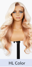 Load image into Gallery viewer, Red Glueless Straight 24' HD Lace Frontal Human Hair Wigs Body Wave