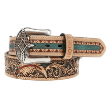 Load image into Gallery viewer, HOOey War Paint (Red/Turquoise) - Mens Leather Belt