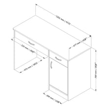 Load image into Gallery viewer, Home Office Work Desk in Black Finish
