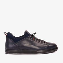 Load image into Gallery viewer, The Hoxton Navy Leather Men  Sneaker Final Sale!