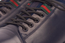 Load image into Gallery viewer, The Hoxton Navy Leather Men  Sneaker Final Sale!