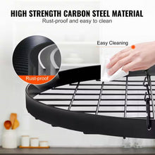Load image into Gallery viewer, Black Carbon Steel Ceiling Mount Oval Hanging Kitchen Pot Rack with 12 Hooks