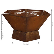 Load image into Gallery viewer, 23 Inch  Rustic Steel Affinity Fire Pit
