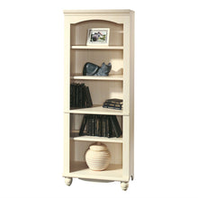 Load image into Gallery viewer, Elegant Display Shelf Bookcase with 5 Shelves in Antique White Wood Finish