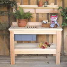 Load image into Gallery viewer, Wooden Potting Bench Garden Table  - Made in USA