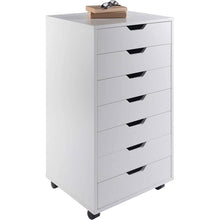 Load image into Gallery viewer, Modern Scandinavian Style 7-Drawer Storage Cabinet Chest in White Finish