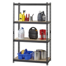 Load image into Gallery viewer, Heavy Duty 4-Shelf Black Storage Rack Shelving Unit