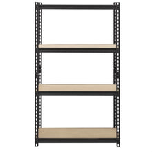 Load image into Gallery viewer, Heavy Duty 4-Shelf Black Storage Rack Shelving Unit