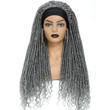 Load image into Gallery viewer, Long 22" Goddess Locs Headband Wig | Curly Ends | Soft Faux Locs | Synthetic Braids | For Women