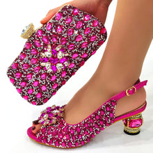 Load image into Gallery viewer, Beautiful Italian Shoes And Bag Sets GHT56