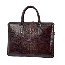 Load image into Gallery viewer, Luxury Crocodile Laptop Messenger Bag Men's