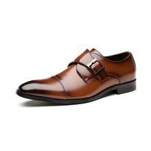 Load image into Gallery viewer, British Style Monk Strap Leather Shoes Men's